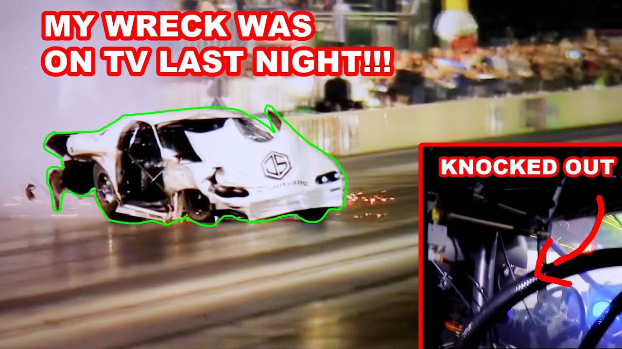 MY WRECK WAS AIRED ON STREET OUTLAW NO PREP KINGS DISCOVERY TV SHOW! ( I GOT KNOCKED OUT INSIDE CAR)