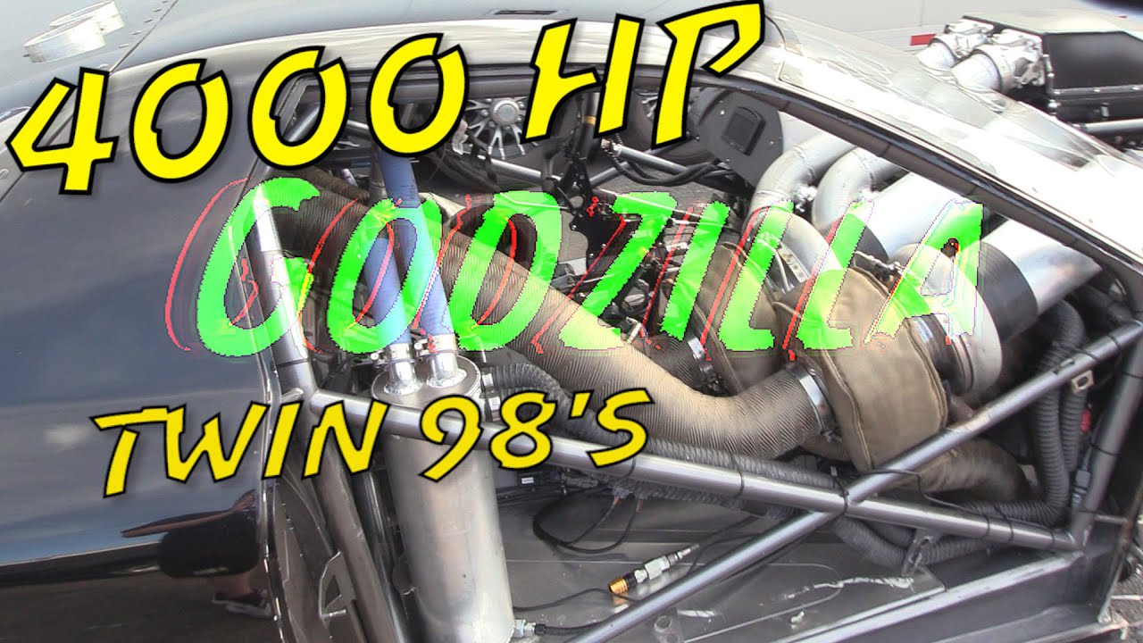 STREET OUTLAWS- GODZILLA--4000+HP MONSTER w TWIN 98's!    CHECK OUT THE TURBO SETUP INSIDE THE CAR!