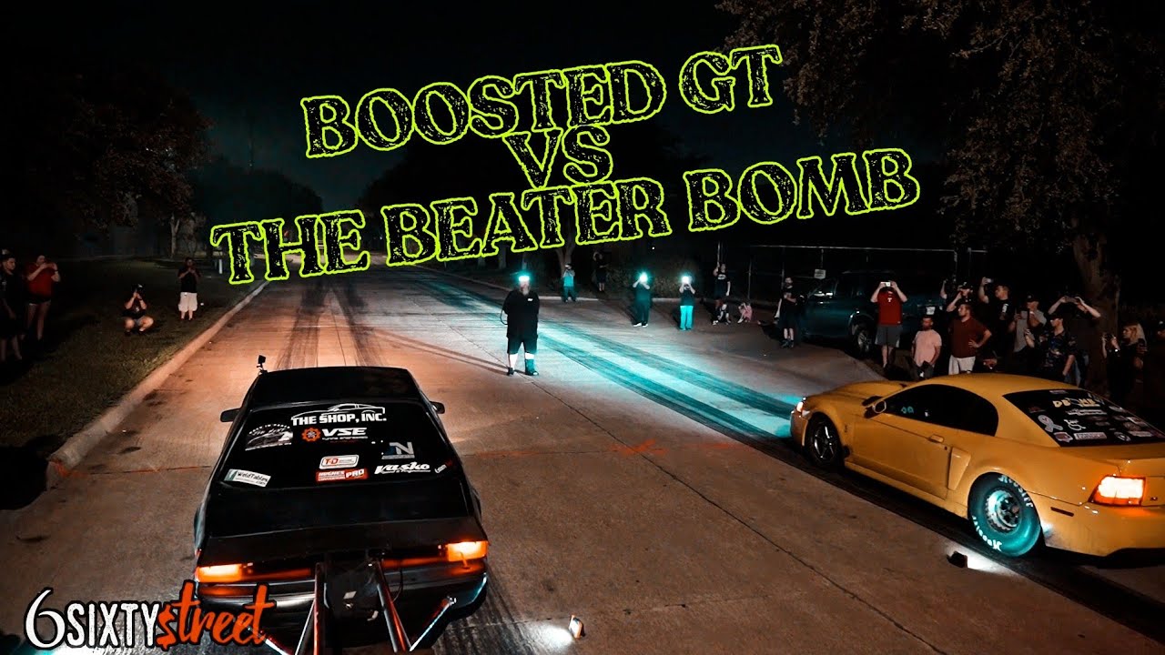 Street Outlaws Boosted GT vs The Beater Bomb on the Street of Texas - Limpy OG CashDays Street race