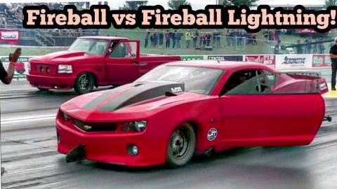 Fireball Camaro vs Fireball Lightning at No Prep Kings 2 Topeka Kansas