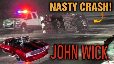 John Wick Blown Camaro Nasty Crash at Bounty Hunters No Prep 2021!!