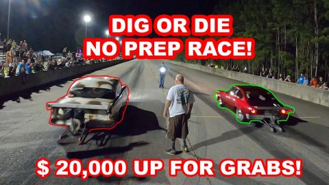 MY FIRST TIME AT A DIG OR DIE NO PREP RACE!!! $20,000 UP FOR GRABS ON BIG TIRE. DAY 1 (SO SKETCHY)