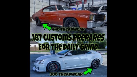 Prepping Aiden's Chevelle and Erin's CTS-V for Street Outlaws Daily Grind Daily Driver Street Race!