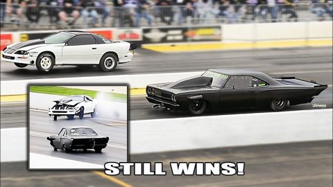 SAVES THE WIN BUT NOT THE CAR! NO PREP KINGS! NITROUS CAMARO VS THE HATE TANK! STREET OUTLAWS RT66!