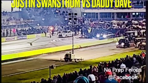 Street Outlaws No prep kings Ennis Texas: Justin Swanstrom vs Daddy Dave 3rd round of invitational