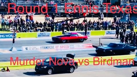 Street Outlaws No prep kings Ennis Tx! Round 1 invitational! Murder Nova vs Birdman! #streetoutlaws