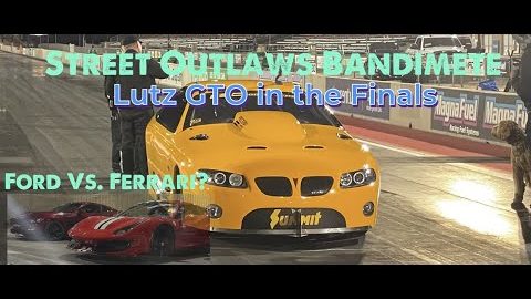 Street Outlaws at Bandimere, Jeff Lutz and Lizzy Musi in the Finals, Ferrari Vs. Tesla