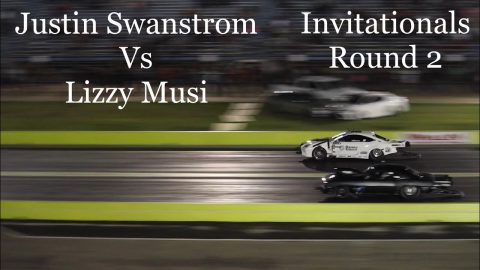 Street outlaws No prep kings Ennis Tx; Lizzy Musi vs Justin Swandstrom- invitationals round 2