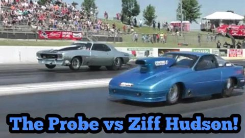 The Probe vs Ziff Hudson Procharged Camaro at No Prep Kings 2 Topeka Kansas