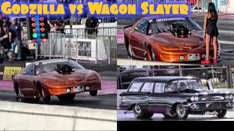 Godzilla vs Wagon Slayer at Bradenton Raceway Florida!!