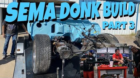 SEMA Donk Build Part 3: Assembling Quick Performance Rear End and SNEAK PEAK At New Paint!