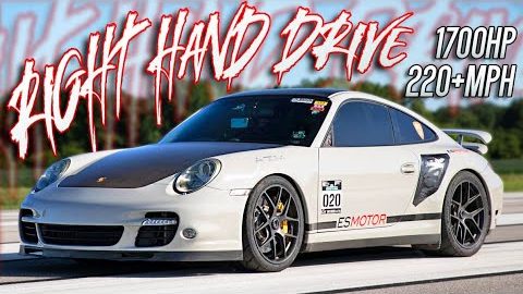 1700HP Porsche goes over 220MPH on a runway!