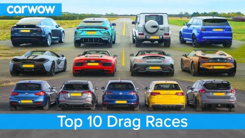 Best Drag Races Ever - Lamborghini v Tesla vs AMG v BMW M v Audi RS v McLaren and more!