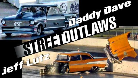 Jeff Lutz wrecks vs Daddy Dave at the Memphis Street Outlaws No Prep
