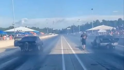 Memphis Street Outlaws Hercules Anthony Smith in the big tire race of 2020