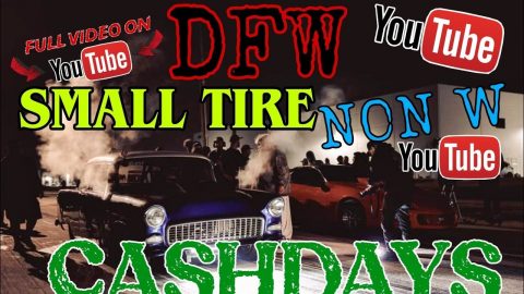 Racer BUSTED running ILLEGAL "W" TIRES DFW LIMPY SMALL TIRE CASHDAYS STREET RACE 18 CARS