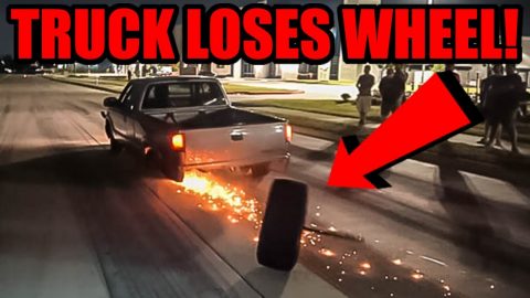 TRUCK LOSES WHEEL at INSANE Cash Days Event!  (FAST CARS COMPETE FOR $3000!)