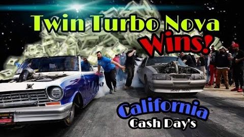 Twin Turbo Big Block Nova Dominates the Streets of California- Limpy Flashlight start Cashdays