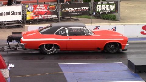 '69 Chevy Nova Pro Mod 94 Turbo Dart 427 LS at Midwest Drags