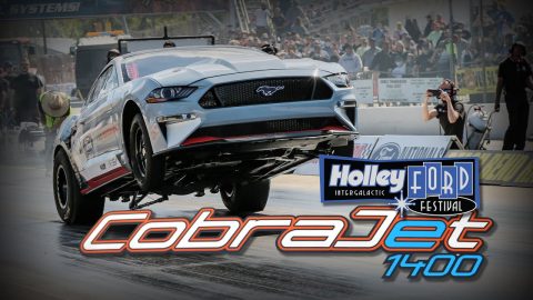All-Electric Ford Performance Cobra Jet 1400 hits the Drag Strip at Holley Ford Fest