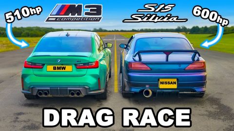BMW M3 v 600hp Nissan Silvia S15: DRAG RACE