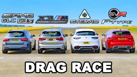 BMW v AMG v Alfa v Jaguar: SUV DRAG RACE