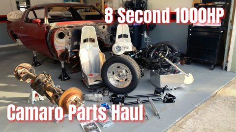 Chevy Camaro drag car build parts haul!