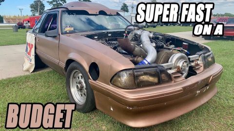 DESTROKED 400 SMALL BLOCK MUSTANG, GIGANTIC TURBO AND INSANELY FAST ON USED PARTS AND A BUDGET