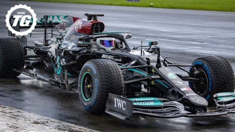 Drag Race: Formula E vs WRC vs Formula One... in the wet! | Top Gear Christmas Special | Top Gear