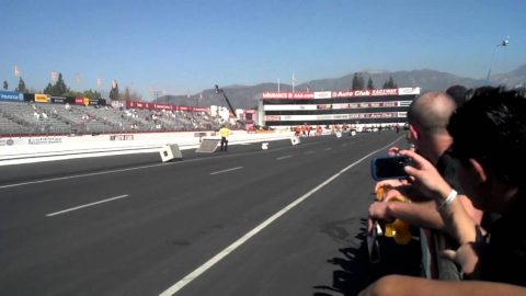 Dragster Shuts Off During Race 2012 NHRA Nationals (Pomona)