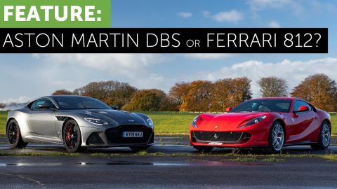 Ferrari 812 or Aston Martin DBS? Drag Race and V12 car review with Tiff Needell