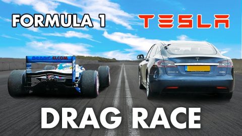 Formula 1 Car v Tesla Model S | DRAG RACE