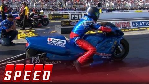 Four-Wide Nationals Pro Stock Motorcycle Final - Charlotte | 2017 NHRA DRAG RACING