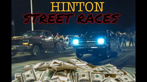 HIGH LIGHTS FROM HINTON FLASH LIGHT START STREET RACES - MONSTER WHEELIES CLOSE CALLS NONSTOP RACING