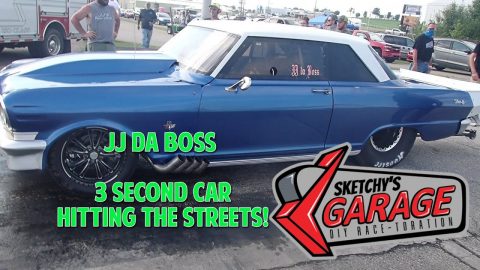 JJ da Boss First Street Race with New Car |Sketchy's Garage