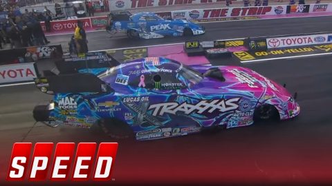 John Force vs. Courtney Force - Las Vegas Funny Car Final - 2016 NHRA Drag Racing Series | SPEED