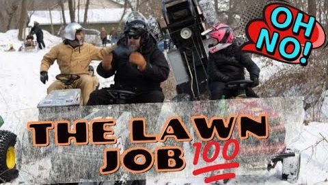Lawn Tractor Racing on a Motocross Track AKA Lawn Job 100!