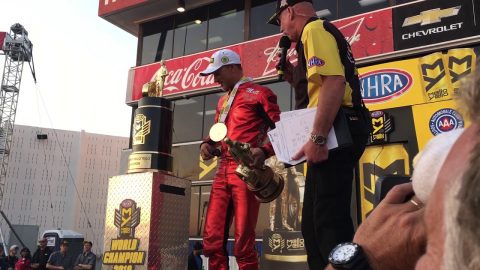 Matt Smith Gets Introduced As 2018 NHRA Pro Stock Motorcycle Champion!