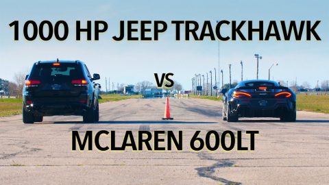 McLaren 600LT vs 1000 HP Jeep Trackhawk Drag Race