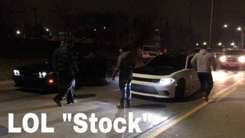 Modded Hellcats DRAG RACE in the HOOD!!
