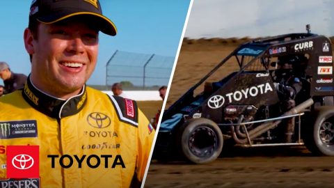NHRA & NASCAR Drivers Try Dirt Track Racing for the First Time | Toyota