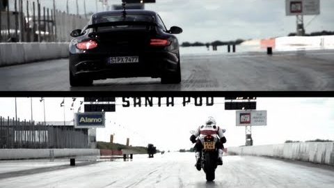 Porsche GT2 RS v. Ducati 1199 Panigale: The Drag Race. - /CHRIS HARRIS ON CARS