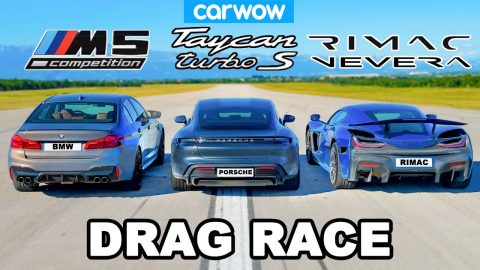 Rimac Nevera vs Porsche Taycan vs BMW M5: DRAG RACE