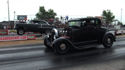 STREET RODS and Gassers - HAMB Drags 2019 - MoKan Dragway