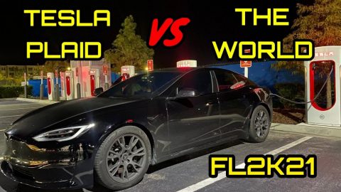 Tesla Plaid Goes Street Racing FL2K | 1000HP Hellcat, Built RS3, TT Coyotes, C6 Z06, 2JZ 350Z & More