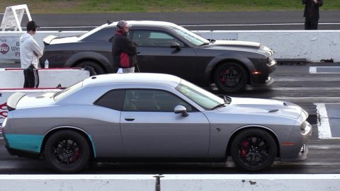 The difference between Demon and Hellcat - 1/4 mile drag race