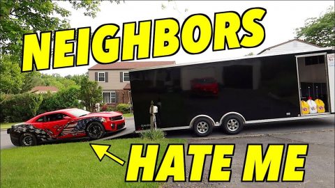 Unloading My 1200hp Straight Piped Drag Car In A Quiet Neighborhood (I'm Sorry)