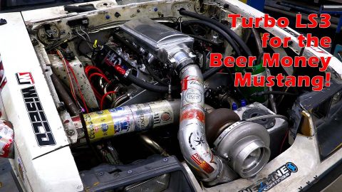 We Go No Prep Drag Racing with a 1,200 Horsepower Turbo LS Build [The Famous Beer Money Mustang!]