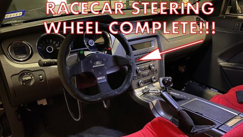 We Have a Racecar Steering Wheel!!!  2 Step and Horn Buttons Installed!