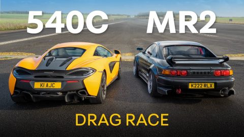 600hp Toyota MR2 vs McLaren 540C: DRAG RACE & 0-100-0mph
